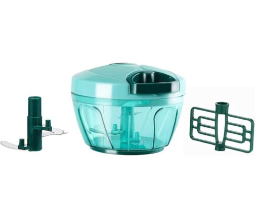 Chopper-500ml 2in1 Mini Handy and Compact Chopper with 3 Blades & Whishker/Mixer Blade Plastic Polypropylene for Effortlessly Chopping Vegetables and Fruits for Your Kitchen - Image 6