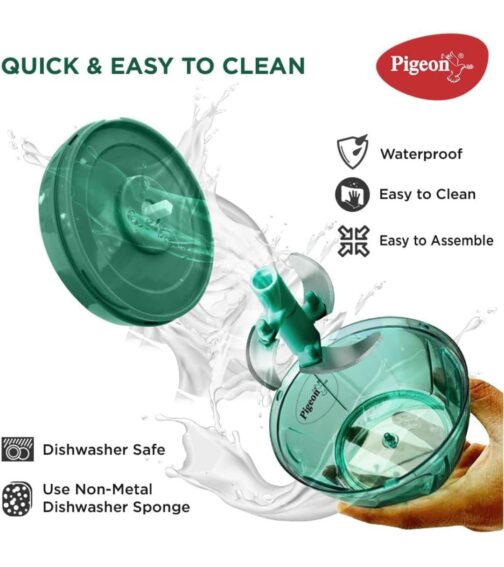 Chopper-500ml 2in1 Mini Handy and Compact Chopper with 3 Blades & Whishker/Mixer Blade Plastic Polypropylene for Effortlessly Chopping Vegetables and Fruits for Your Kitchen - Image 9
