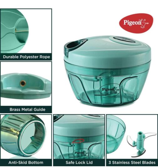 Chopper-500ml 2in1 Mini Handy and Compact Chopper with 3 Blades & Whishker/Mixer Blade Plastic Polypropylene for Effortlessly Chopping Vegetables and Fruits for Your Kitchen - Image 13